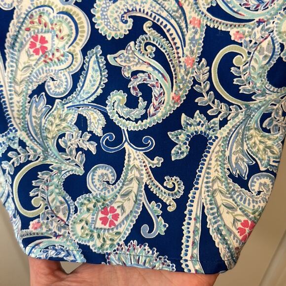 Lauren Ralph Lauren Royal Blue Paisley Print Sleeveless Summer Sundress Sz Small - Picture 5 of 7